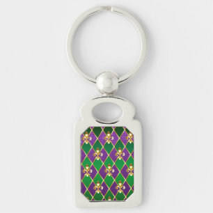 Porte-clés Arrière - plan de bijoux Mardi Gras
