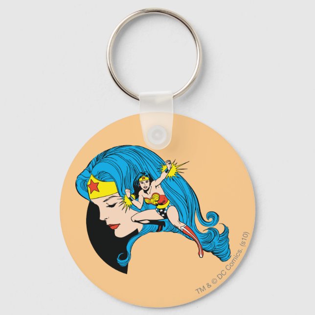 Porte-clés Arrière - plan du profil Wonder Woman (Recto)