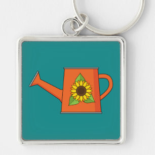 Porte-clés Arrosage orange avec tournesol