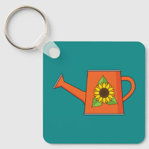 Porte-clés Arrosage orange avec tournesol