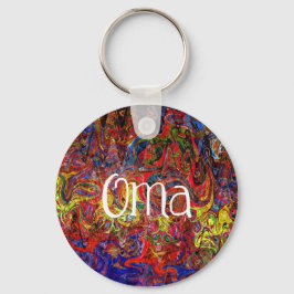 Porte-clés Art Abstrait coloré Oma