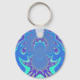 Porte-clés Art bleu moderne