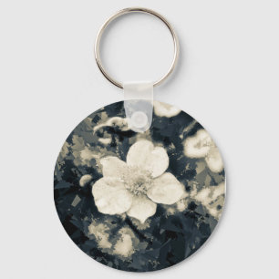 Porte-clés Art botanique de la fleur d'anémone lunatique