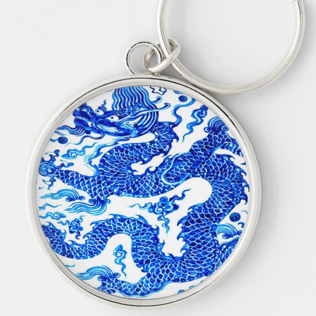 Porte-clés Art chinois bleu vintage de vase à porcelaine de (Devant)