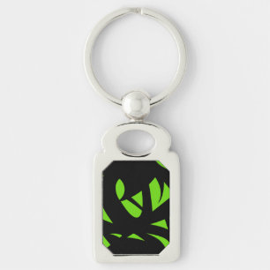 Porte-clés Art contemporain vert / Noir