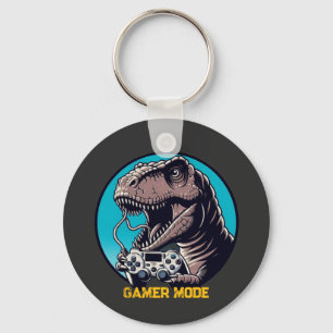 Porte-clés Art de dinosaure en mode T-Rex Gamer