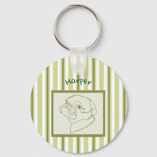 Porte-clés Art de ligne de Carlin personnalisable