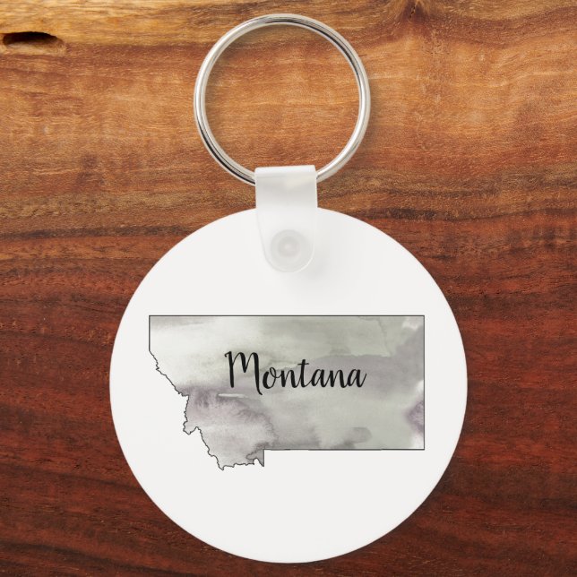 Porte-clés Art de l'illustration de l'État du Montana (Recto)