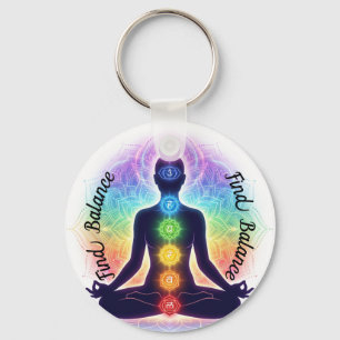 Porte-clés Art de méditation sur les Chakras   Sept Symboles 