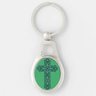 Porte-clés Art de nœuds graphiques de la croix celtique