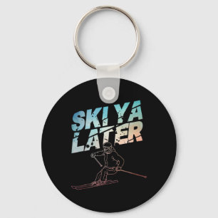Porte-clés Art de ski pour hommes femmes planche à neige ski