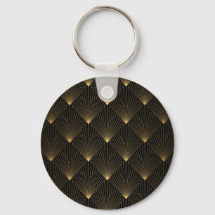 Porte-clés Art Déco : L'élégance de l'or noir.