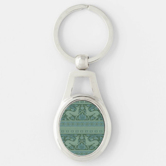 Porte-clés Art Déco Nouveau Chien Nature Motif animal (Devant)