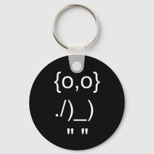Porte-clés Art des textes du hibou ASCII d'émoticône