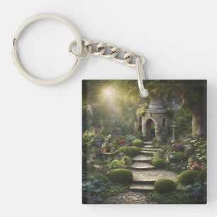 Porte-clés Art du sanctuaire du jardin