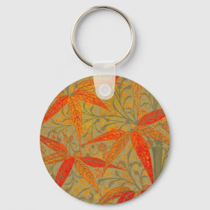 Porte-clés Art en bambou terrestre Imprimer orange