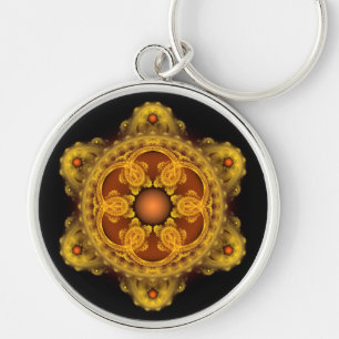 Porte-clés art fractal mandala de fée