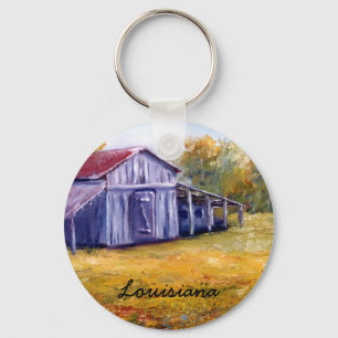 Porte-clés Art Louisiane Grange de peinture à l'huile