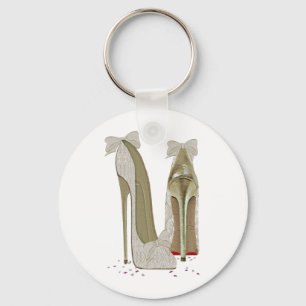 Porte-clés Art mariage à talons hauts