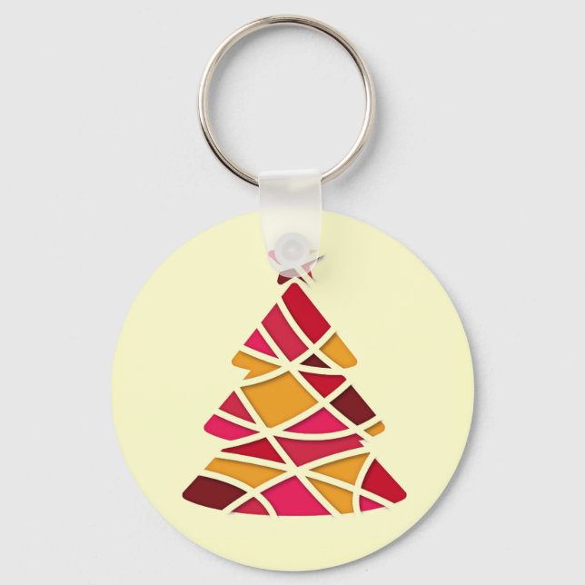 Porte-clés Art moderne élégant sapin de Noël (Recto)