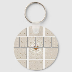 Porte-clés Art Motif Africain Traditionnel Motif Motif Mosaïq