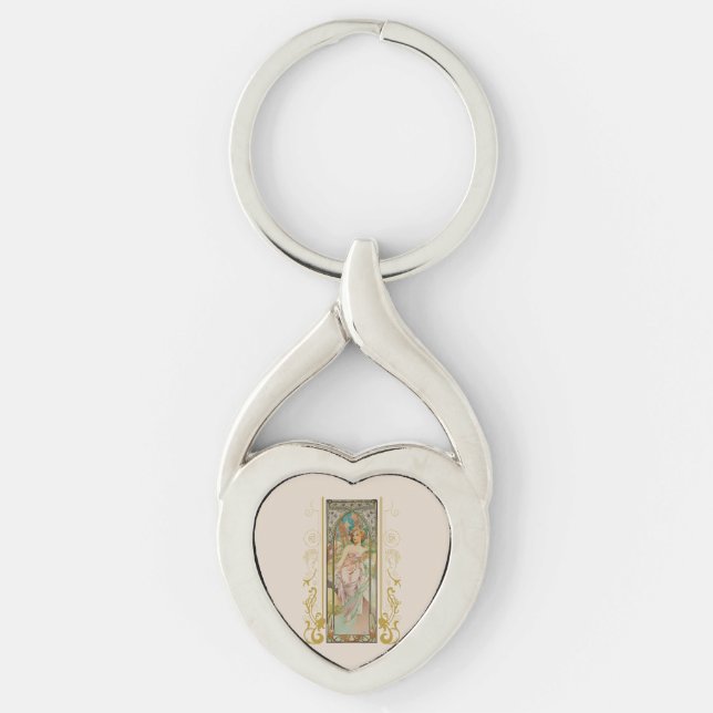 Porte-clés Art Nouveau Alphonse Mucha - Réveil matinal (Devant)