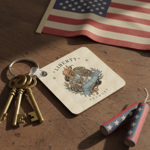 Porte-clés Art Nouveau Lady Liberty USA 250 Motif ID1303