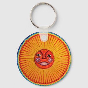 Porte-clés Art populaire de Mexicain de Sun d'art de ficelle