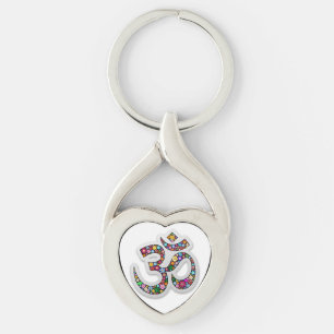 Porte-clés Art symbolique floral Namaste