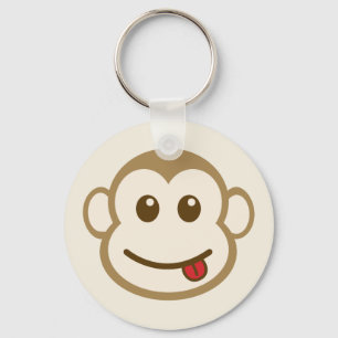 Porte-clés Art Vecteur Visage De Singe