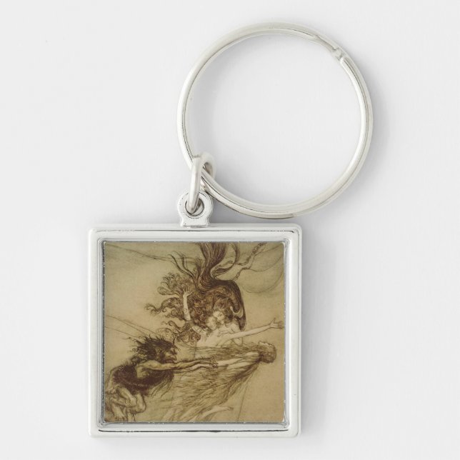 Porte-clés Arthur Rackham | le Rhinemaidens taquinant (Devant)