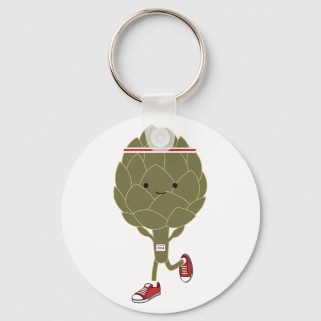 Porte-clés Artichoke de course rétro (Recto)