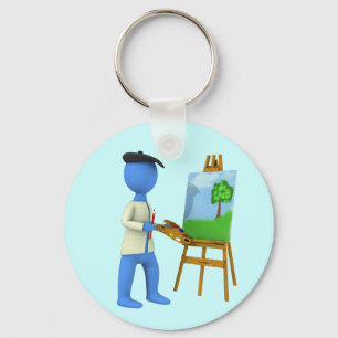 Porte-clés Artiste et chevalet