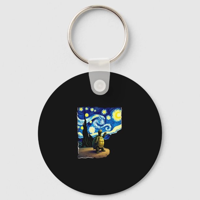 Porte-clés Artistic Turtle Shirt  Starry Night Turtle (4) (Recto)