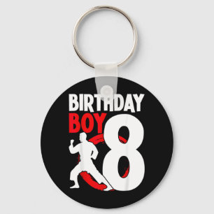 Porte-clés Arts Martiaux Anniversaire Karaté Taekwondo 8 Ans