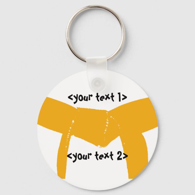 Porte-clés Arts martiaux Orange Belt (Recto)