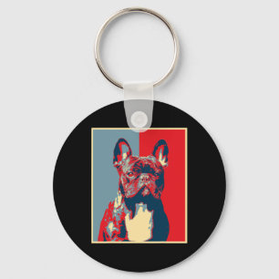 Porte-clés Artwork Frenchie - Vintage Silhouette French Bulle