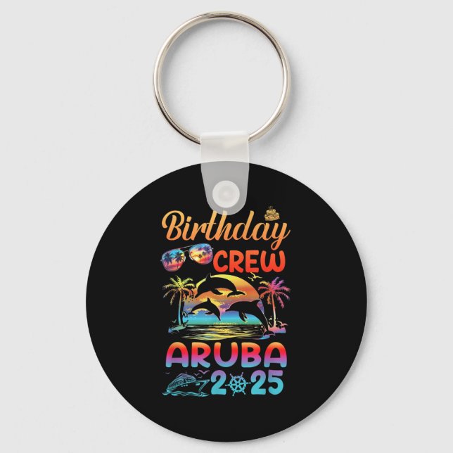 Porte-clés Aruba Birthday Trip Vacation 2025 Matching Group  (Recto)