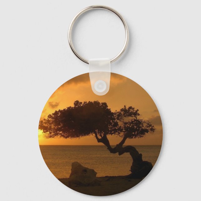Porte-clés Aruba Sunset Divi Divi Tree (Recto)