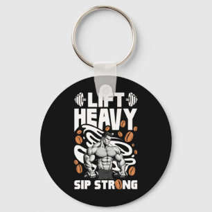 Porte-clés Ascenseur Sip lourd Sip fort Café Lover Bodybuildi