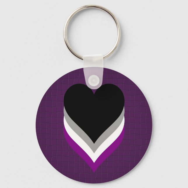 Porte-clés Asexuality orgueil coeur Porte - clé (Recto)