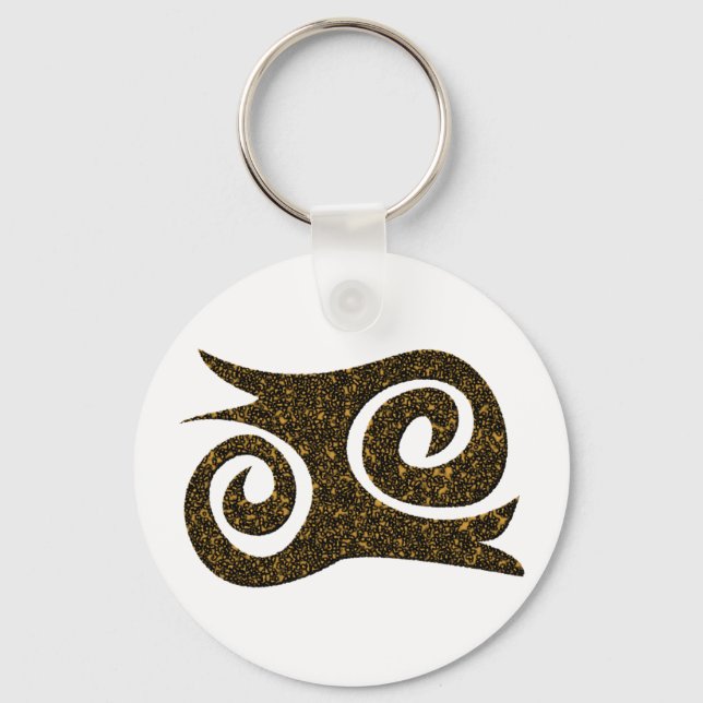 Porte-clés Ashanti, symbole de Mut Adinkra (Recto)