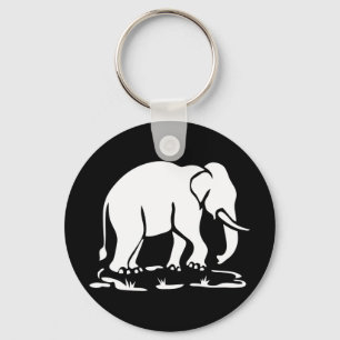 Porte-clés Asian Elephants Ahead Thai Elephant Trekking Sign