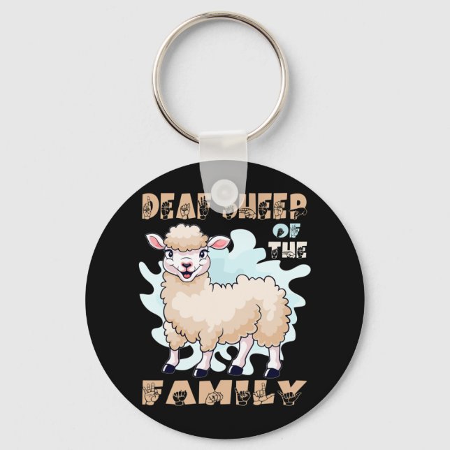 Porte-clés ASL gestes main Hand signe langue perte d'audition (Recto)