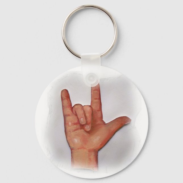 PORTE-CLÉS ASL JE VOUS AIME NO 3 (Recto)
