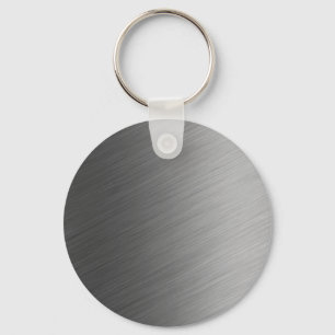 Porte-clés Aspect métallique en aluminium brossé