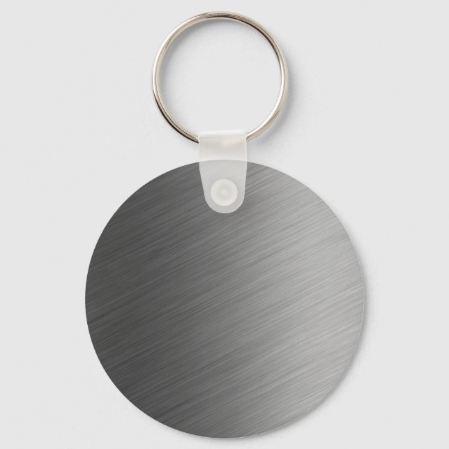 Porte-clés Aspect métallique en aluminium brossé (Recto)