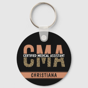 Porte-clés Assistant Médicale certifié CMA personnalisé Leopa