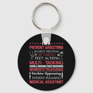 Porte-clés Assistant Médicale Maladie de salutation des patie