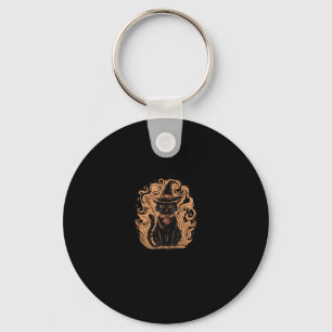 Porte-clés Assistant Sorcière de chat noir Mystical Cute Blac